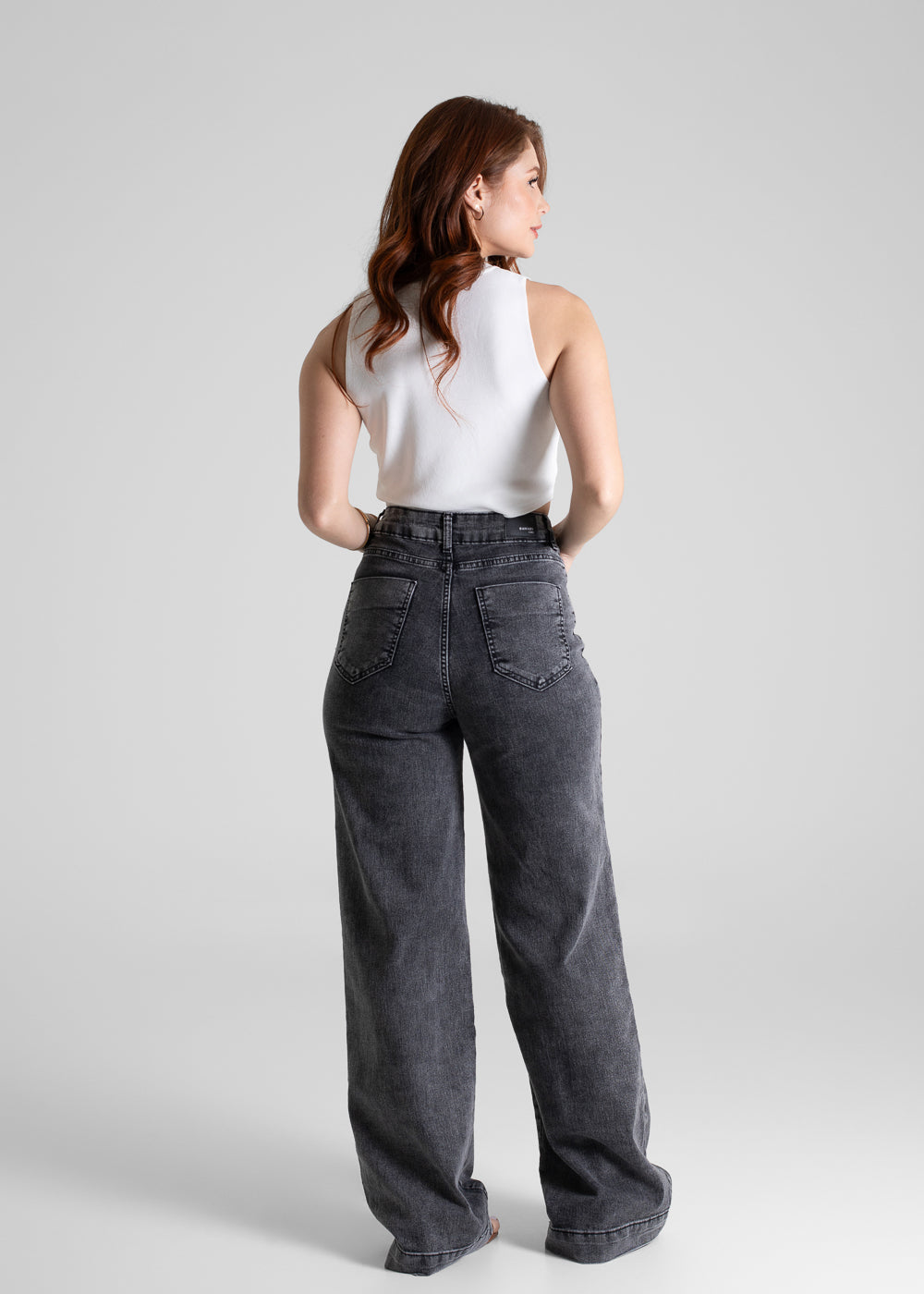 Calça Jeans Sawary Wide Leg - 280835 PRETO