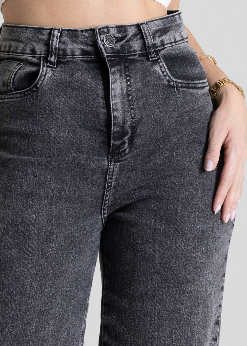 Calça Jeans Sawary Wide Leg - 280835 PRETO