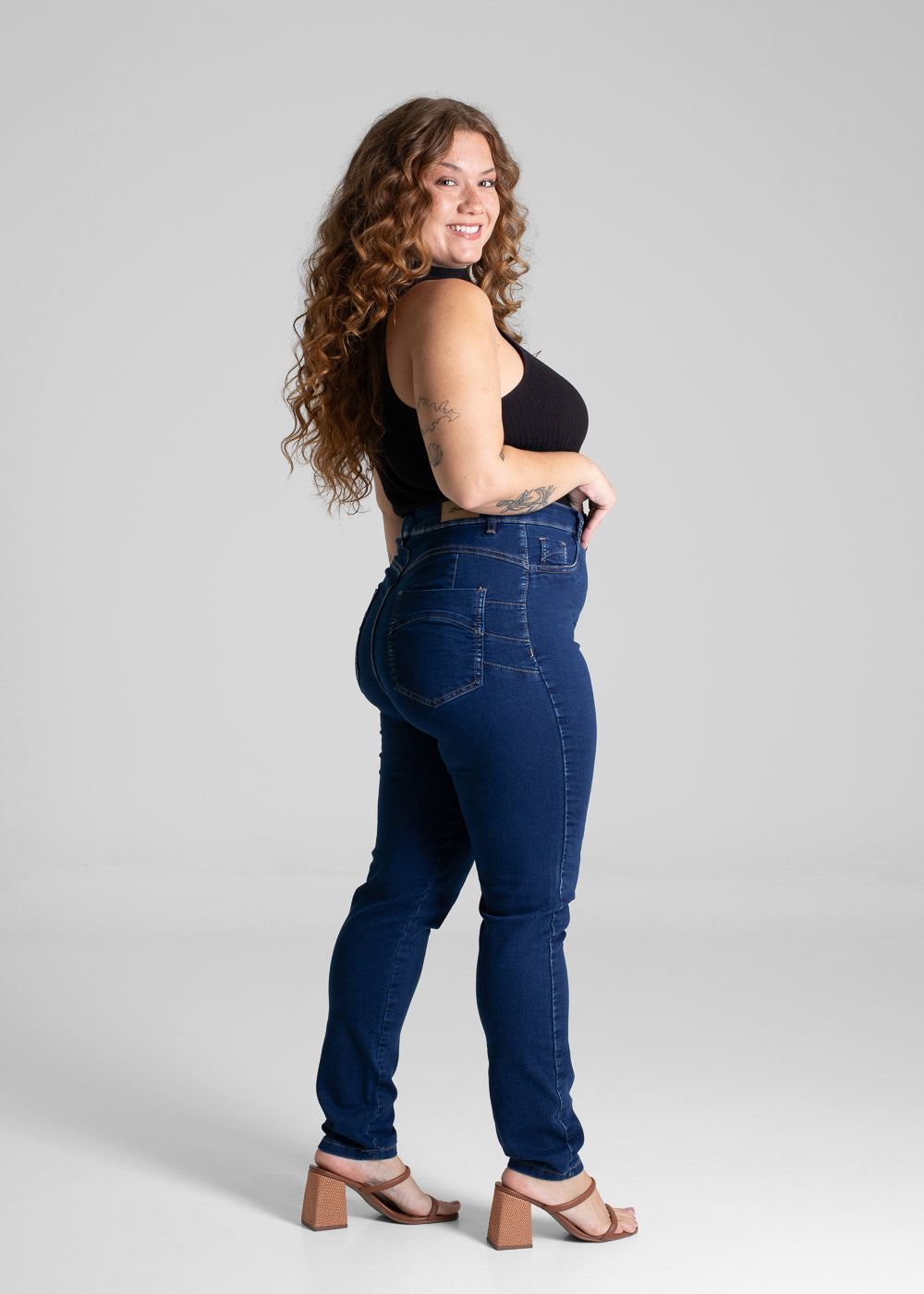 Calça Jeans Sawary Cigarrete Plus Size - 280838 AZUL