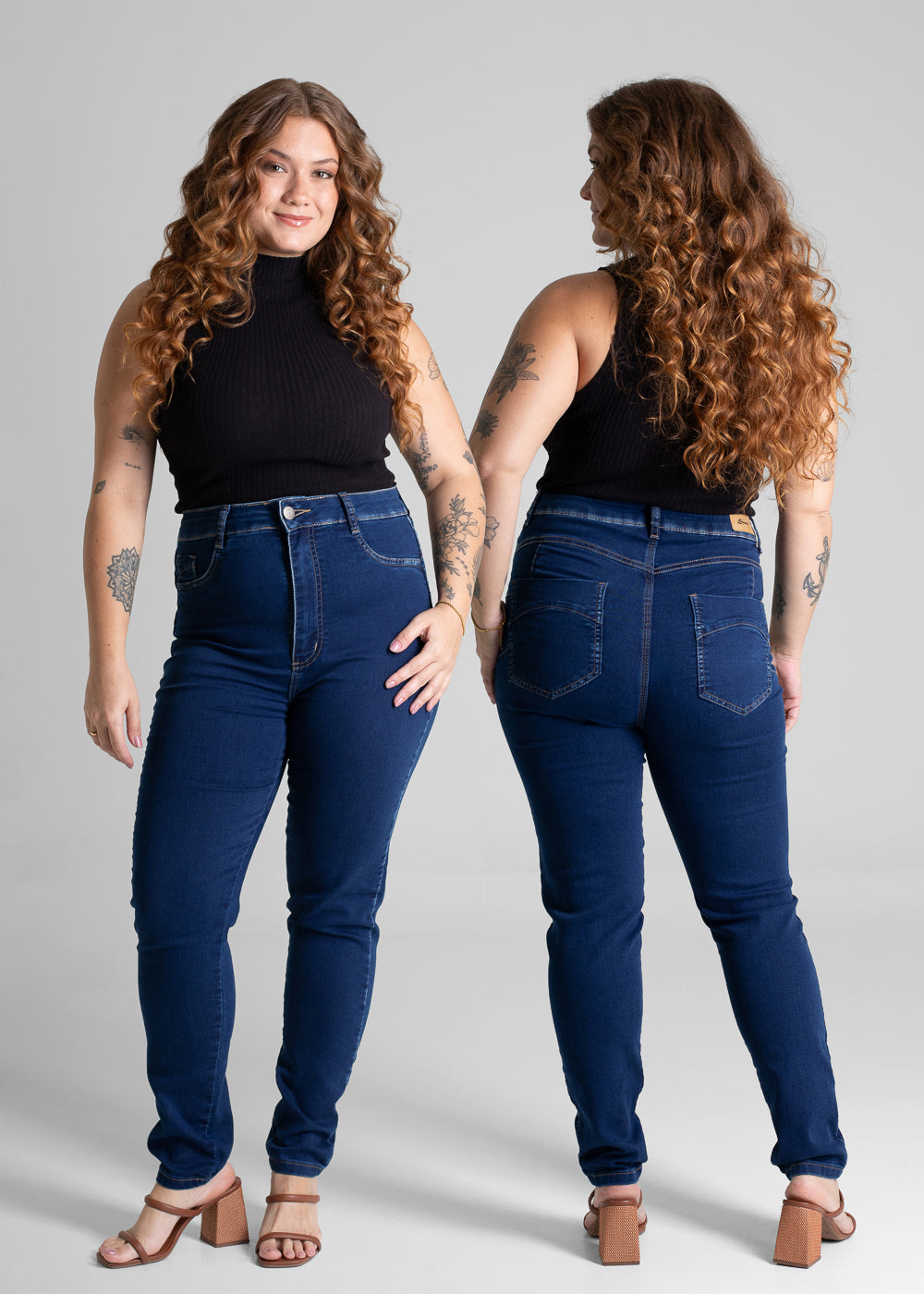 Calça Jeans Sawary Cigarrete Plus Size - 280838 AZUL