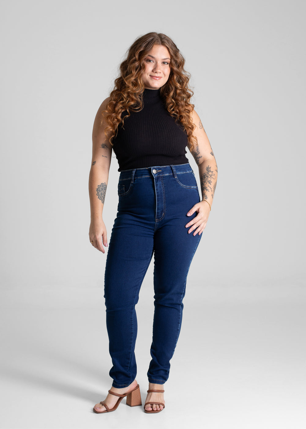Calça Jeans Sawary Cigarrete Plus Size - 280838 AZUL
