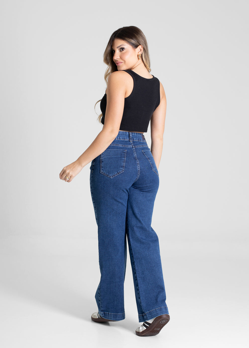 Calça Jeans Sawary Wide Leg Petit - 280840 AZUL