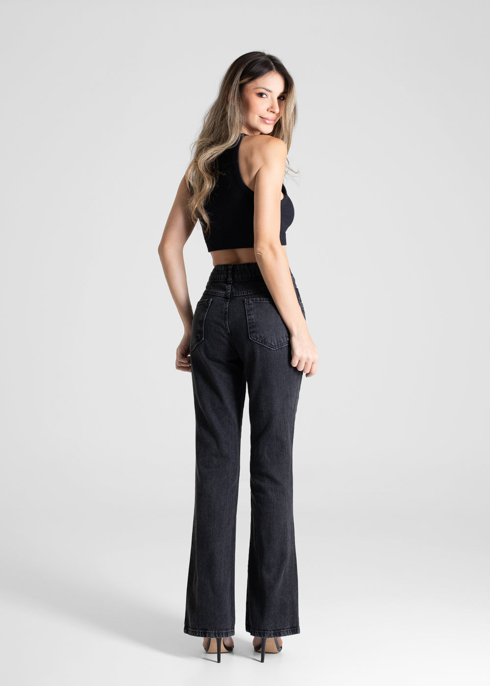 Calça Jeans Sawary Boot Cut - 280841 PRETO