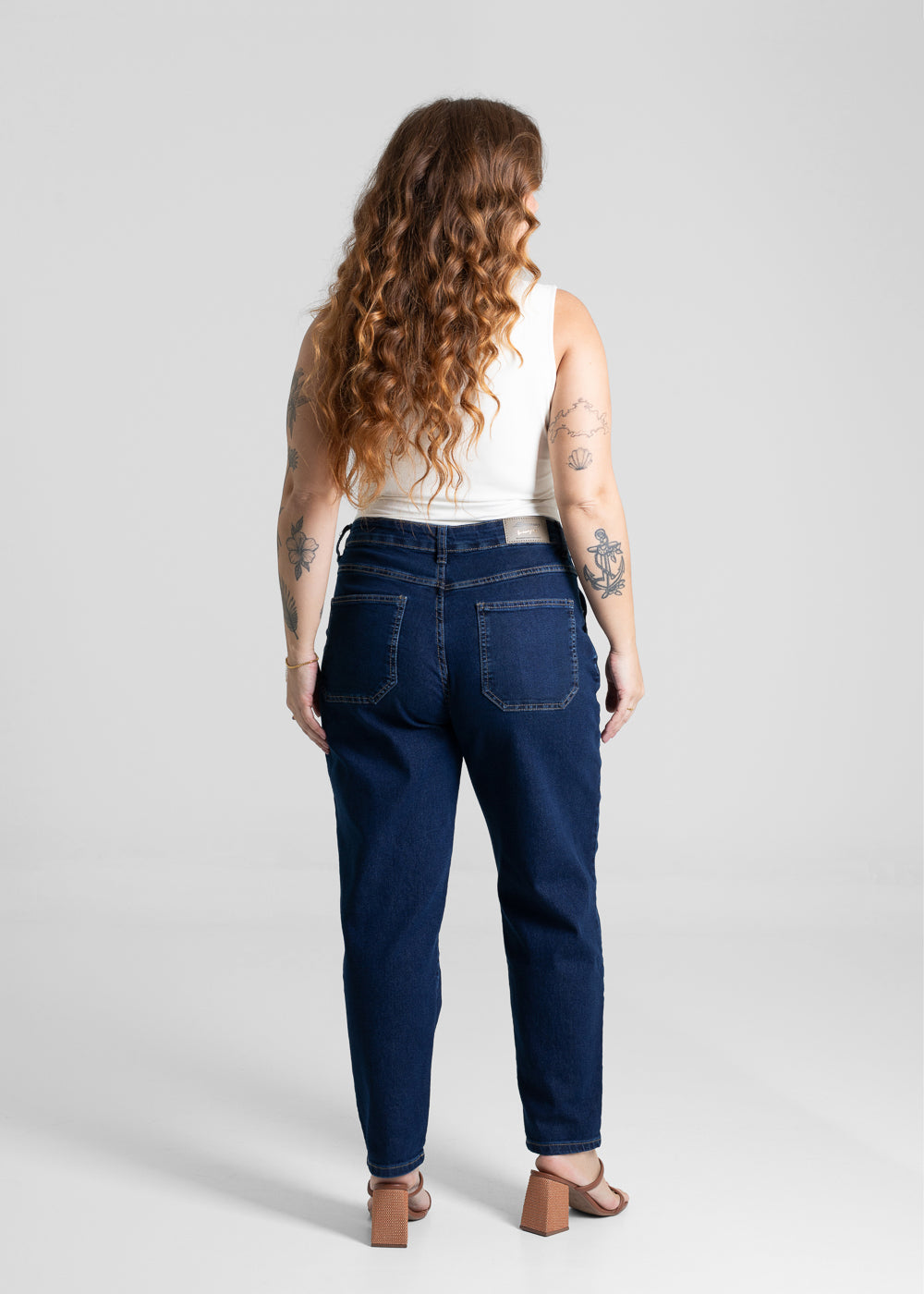 Calça Jeans Sawary Mom Plus Size - 280847 AZUL