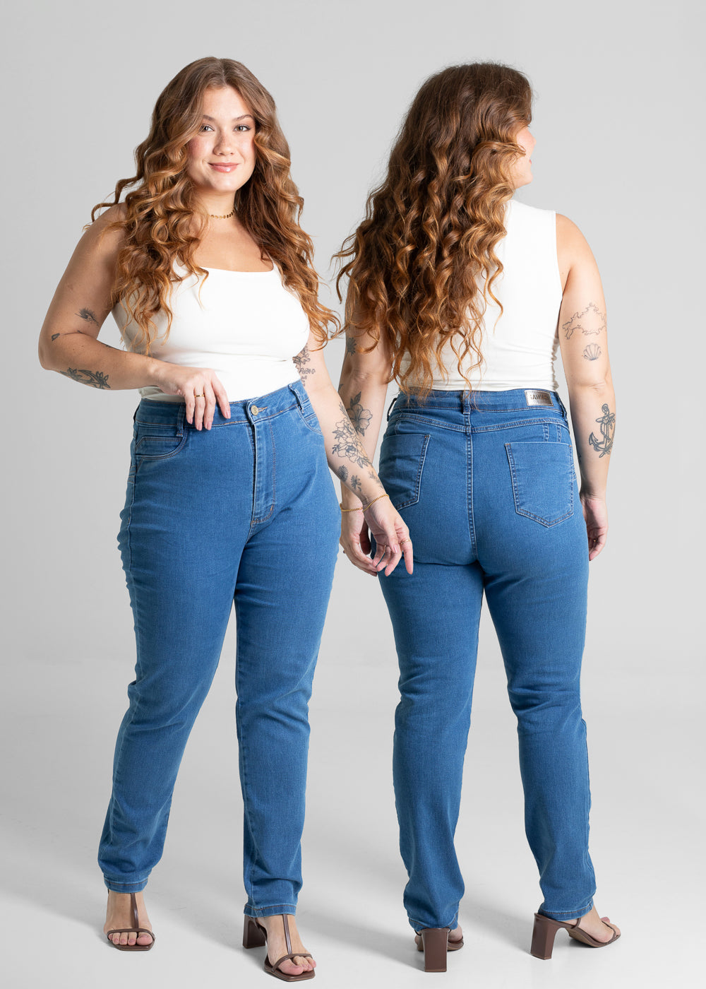 Calça Jeans Sawary Cigarrete Plus Size - 280853 AZUL