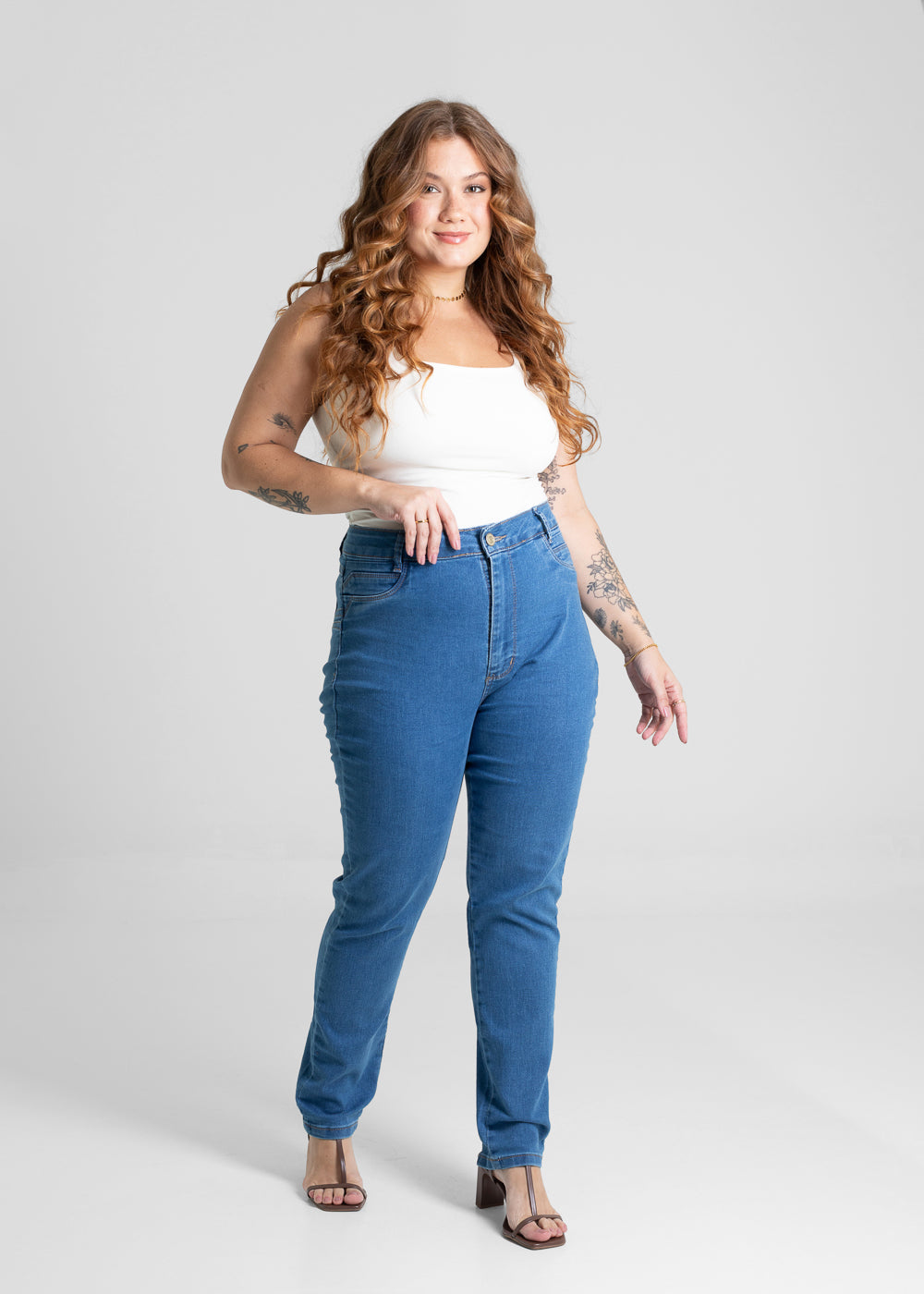 Calça Jeans Sawary Cigarrete Plus Size - 280853 AZUL