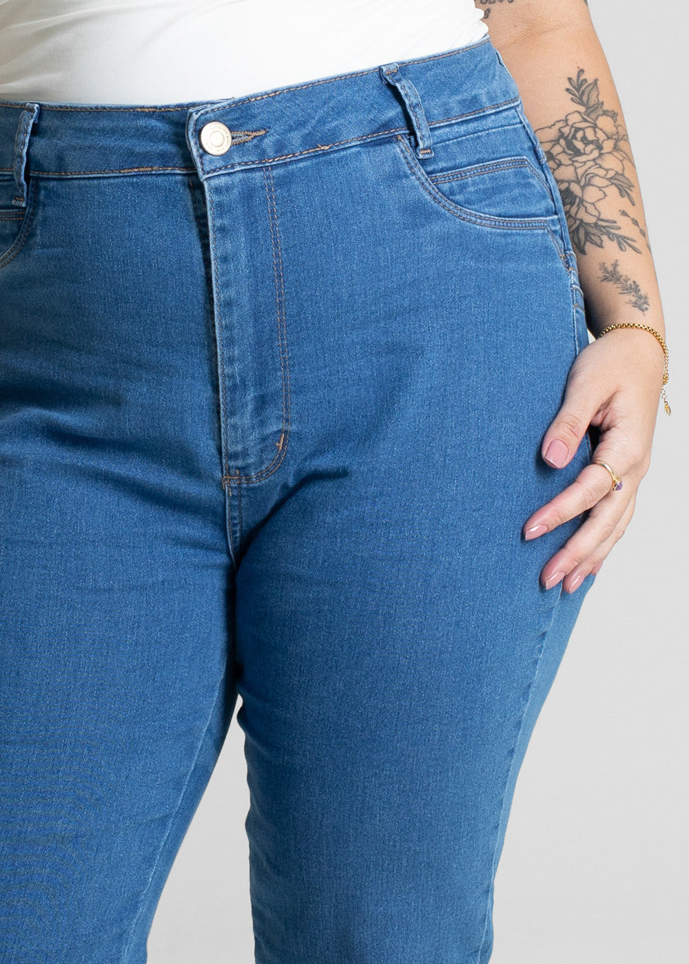 Calça Jeans Sawary Cigarrete Plus Size - 280853 AZUL