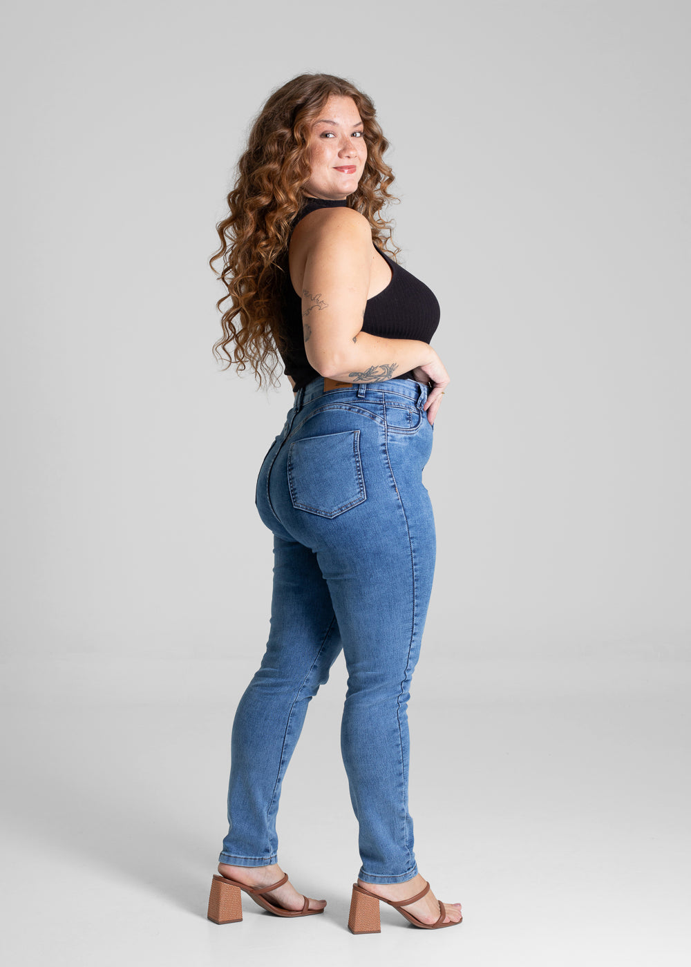 Calça Jeans Sawary Cigarrete Plus Size - 280854 AZUL