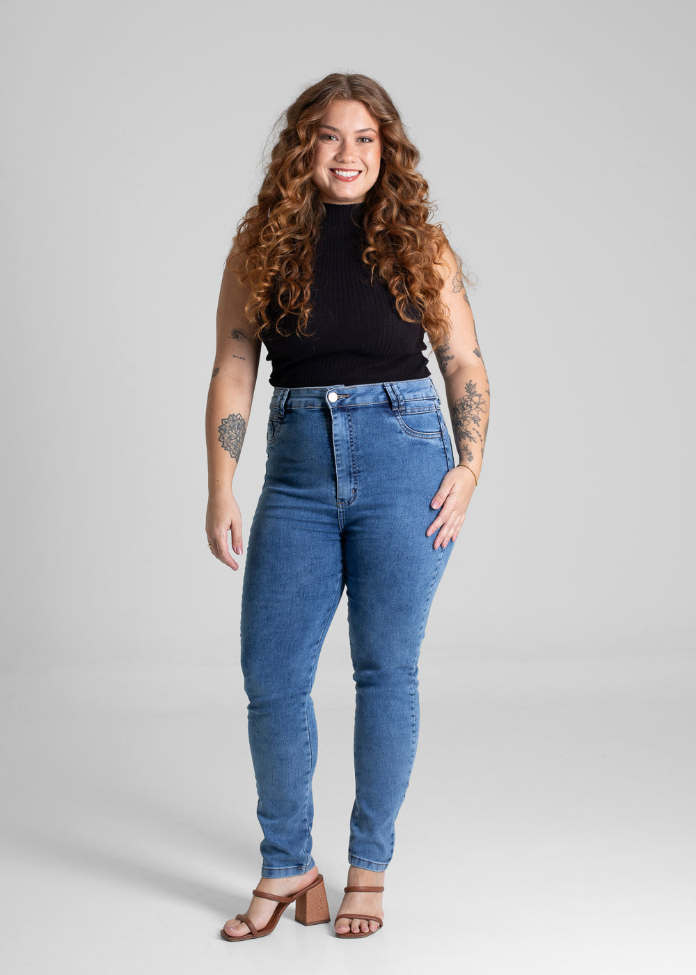 Calça Jeans Sawary Cigarrete Plus Size - 280854 AZUL
