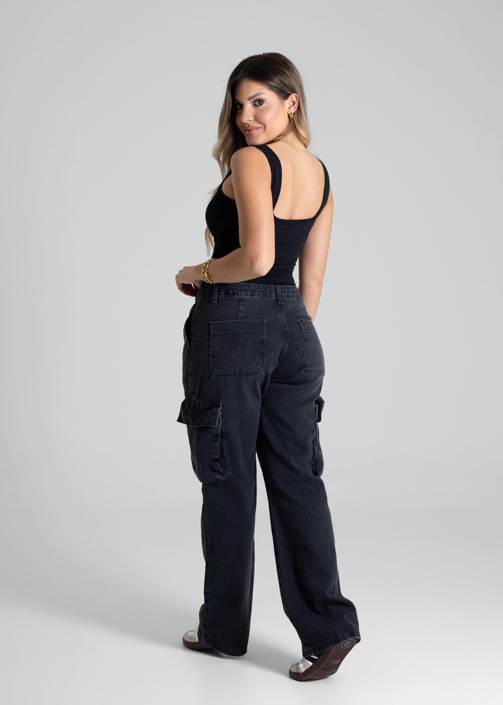 Calça Jeans Sawary Reta Petit - 280855 PRETO