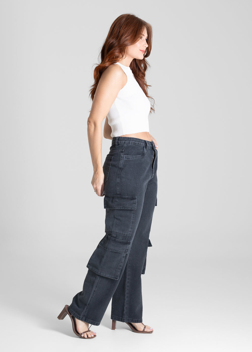 Calça Jeans Sawary Reta Petit - 280856 PRETO