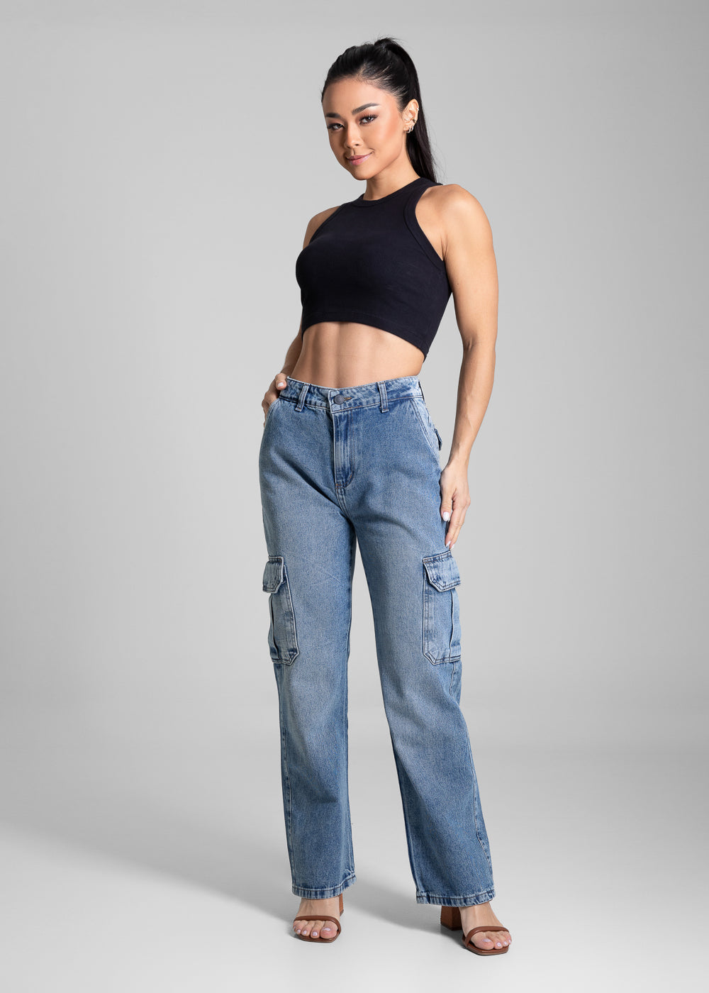 Calça Jeans Sawary Reta Petit - 280858 AZUL