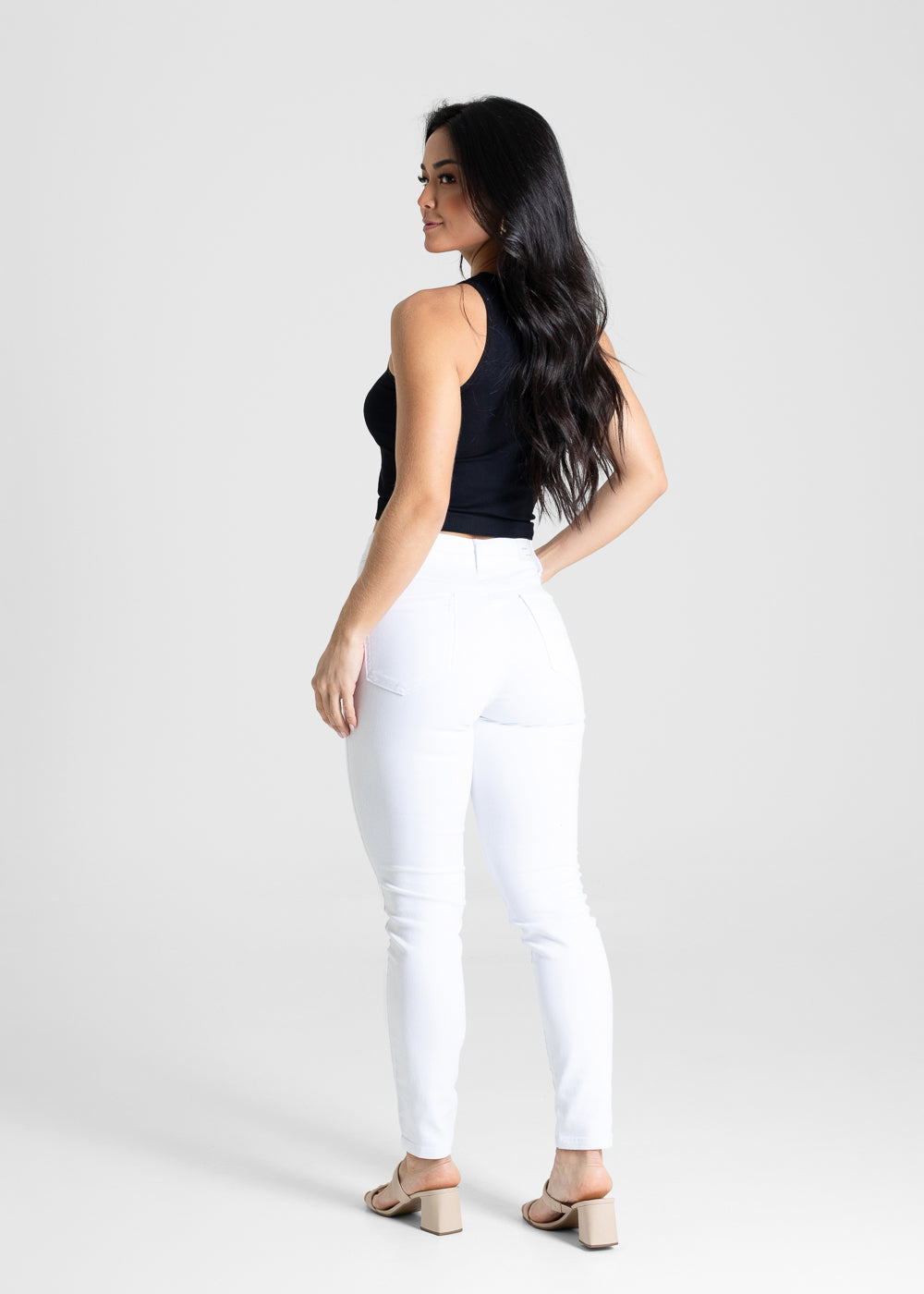 Calça Sarja Sawary Cigarrete - 280860 BRANCO