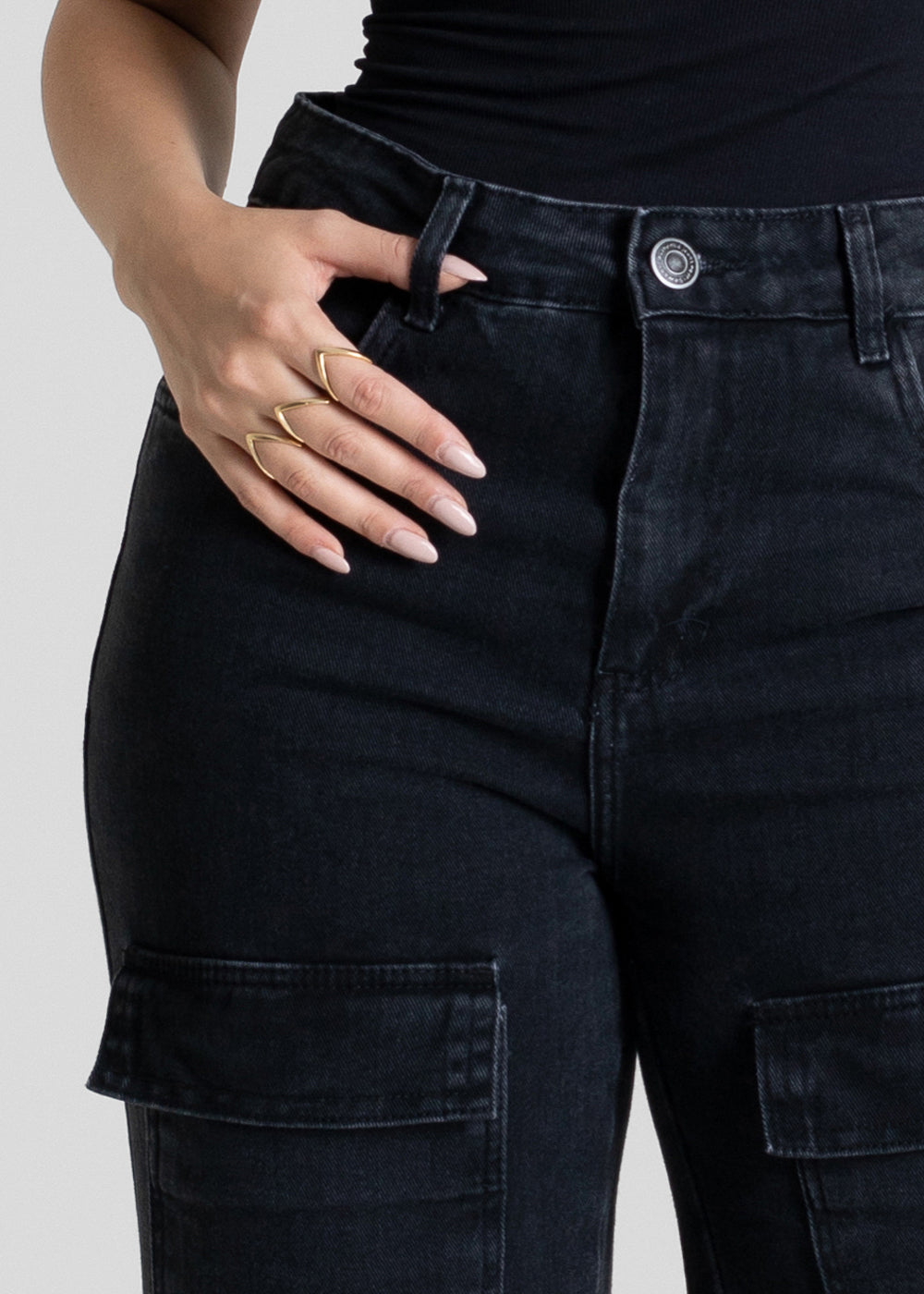 Calça Jeans Sawary Wide Leg - 280865 PRETO