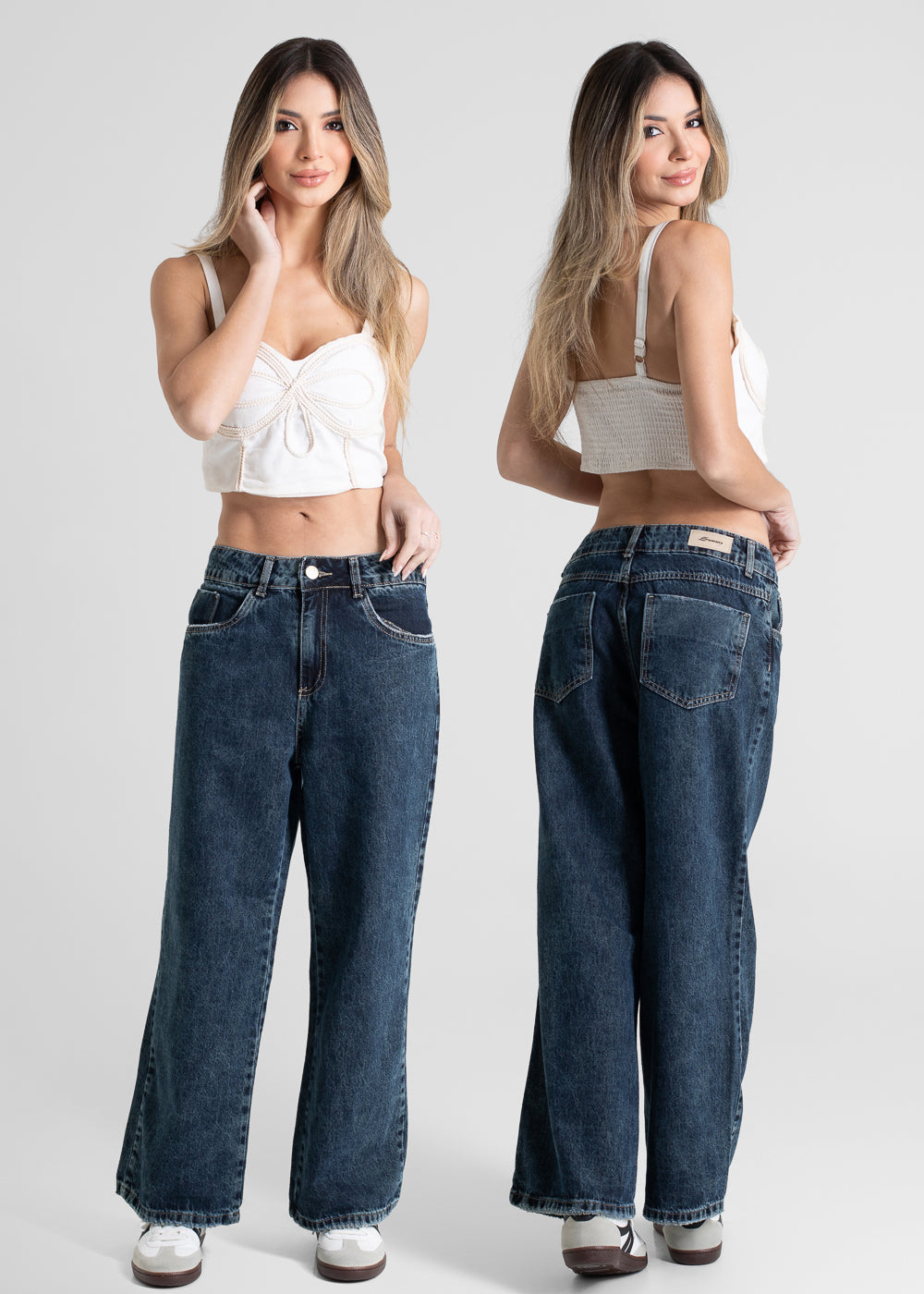 Calça Jeans Sawary Wide Leg Petit - 280870 MARROM
