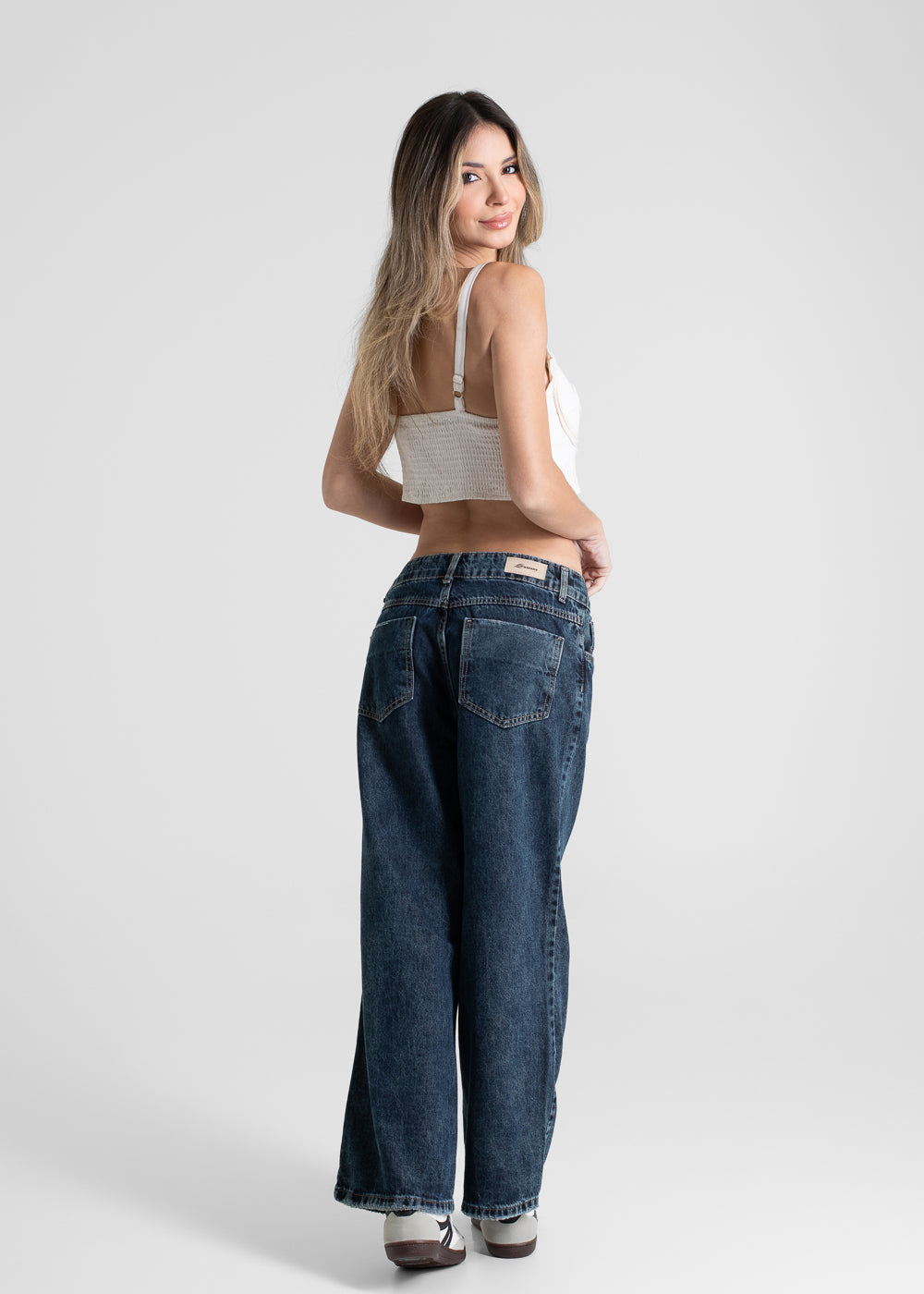 Calça Jeans Sawary Wide Leg Petit - 280870 MARROM