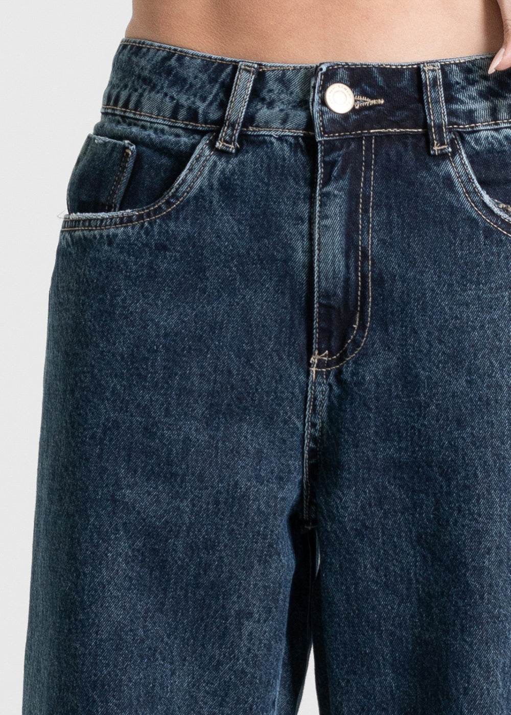 Calça Jeans Sawary Wide Leg Petit - 280870 MARROM