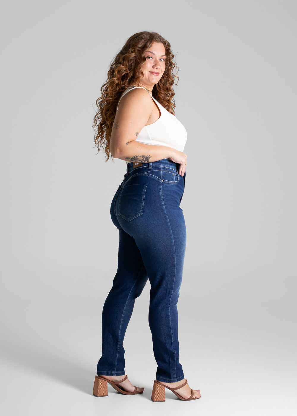 Calça Jeans Sawary Cigarrete Plus Size - 280872 AZUL