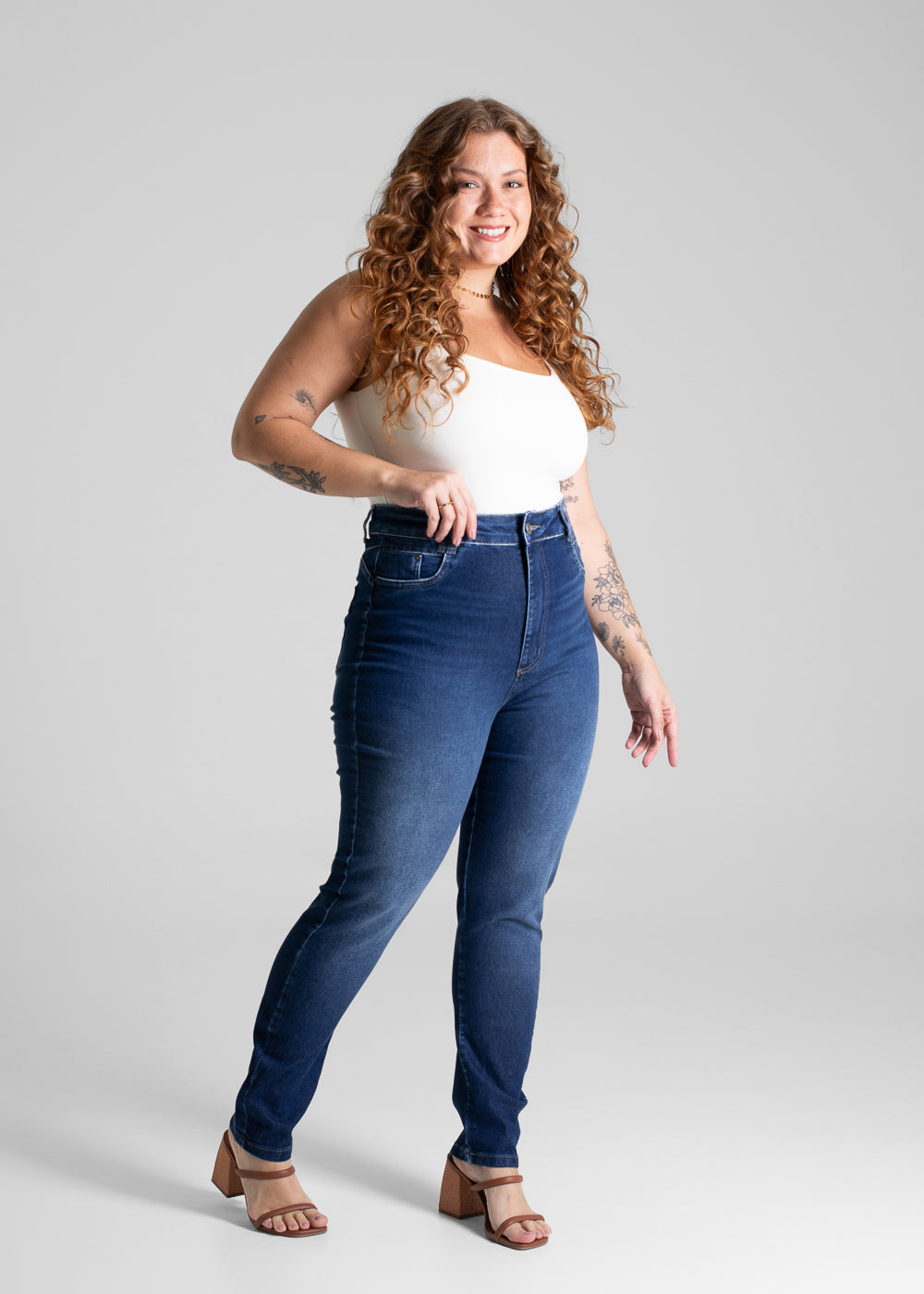 Calça Jeans Sawary Cigarrete Plus Size - 280872 AZUL