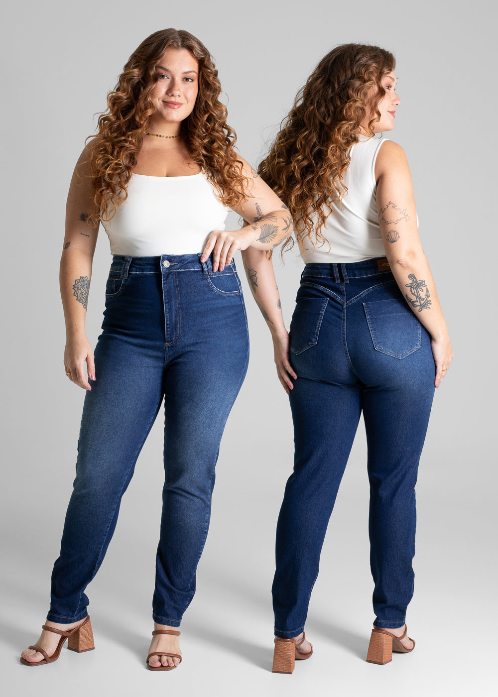 Calça Jeans Sawary Cigarrete Plus Size - 280872 AZUL