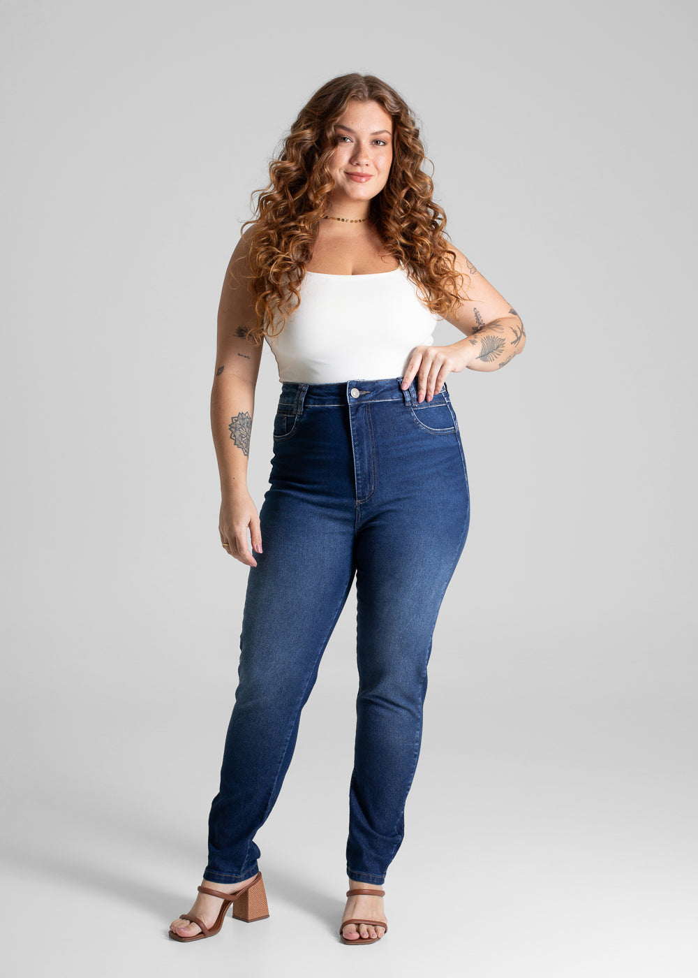 Calça Jeans Sawary Cigarrete Plus Size - 280872 AZUL