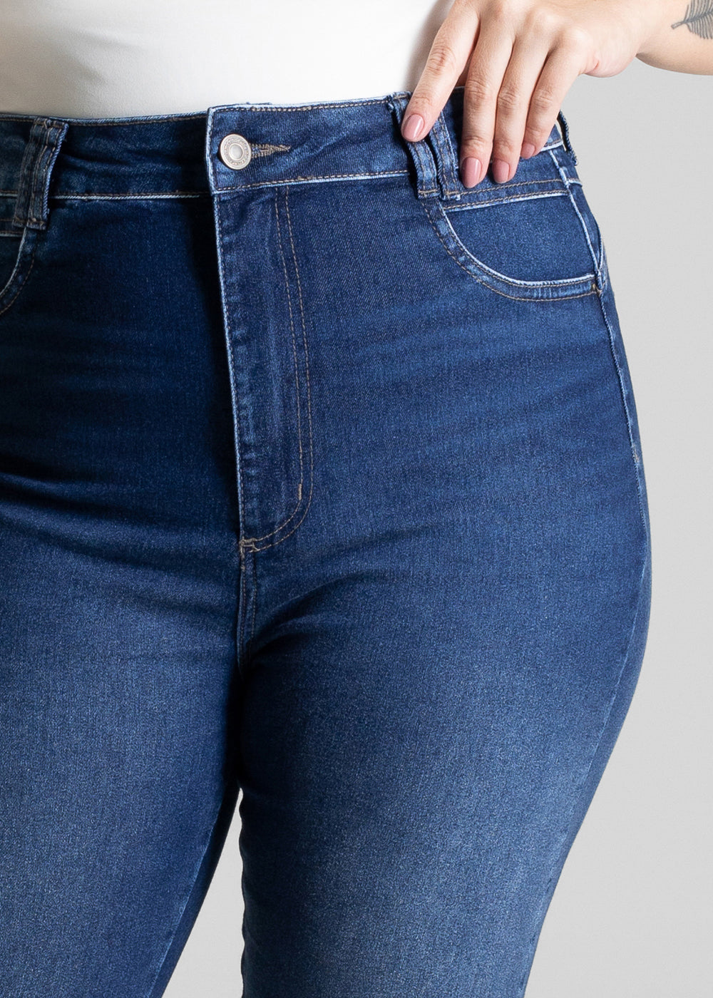 Calça Jeans Sawary Cigarrete Plus Size - 280872 AZUL