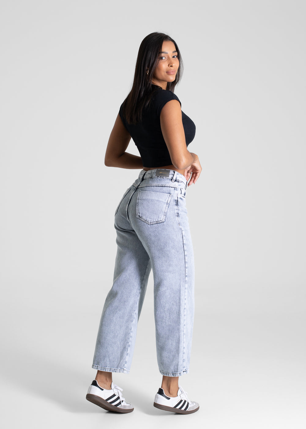 Calça Jeans Sawary Wide Leg Cropped - 280880 AZUL