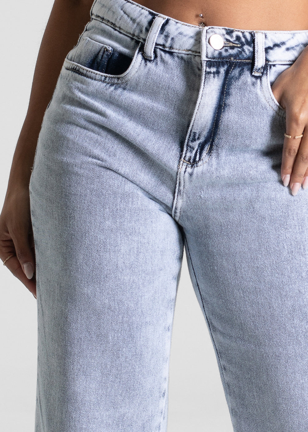 Calça Jeans Sawary Wide Leg Cropped - 280880 AZUL