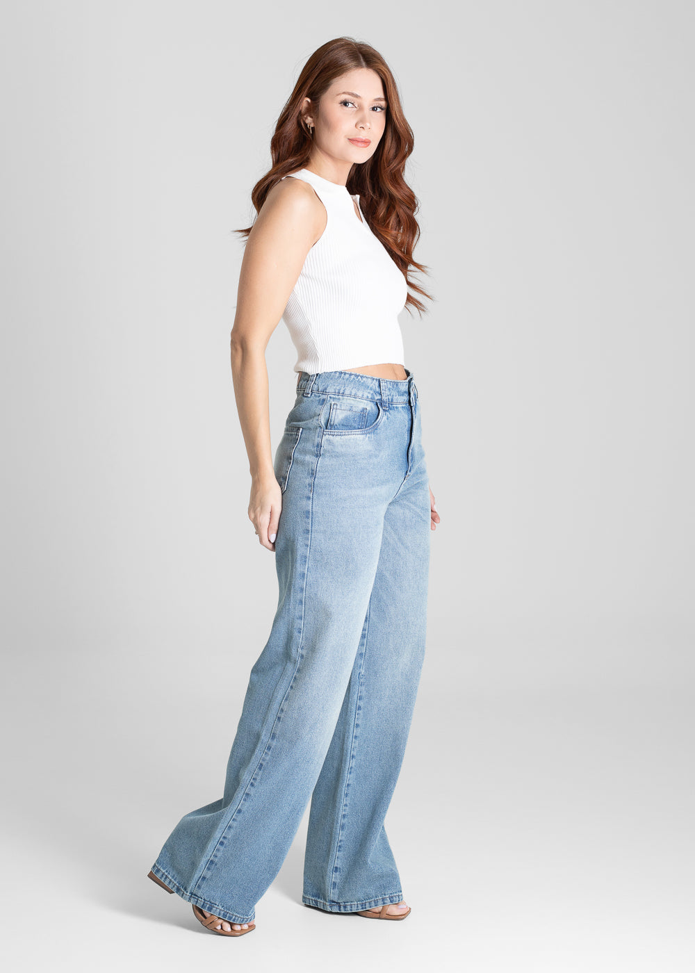 Calça Jeans Sawary Wide Leg - 280888 AZUL