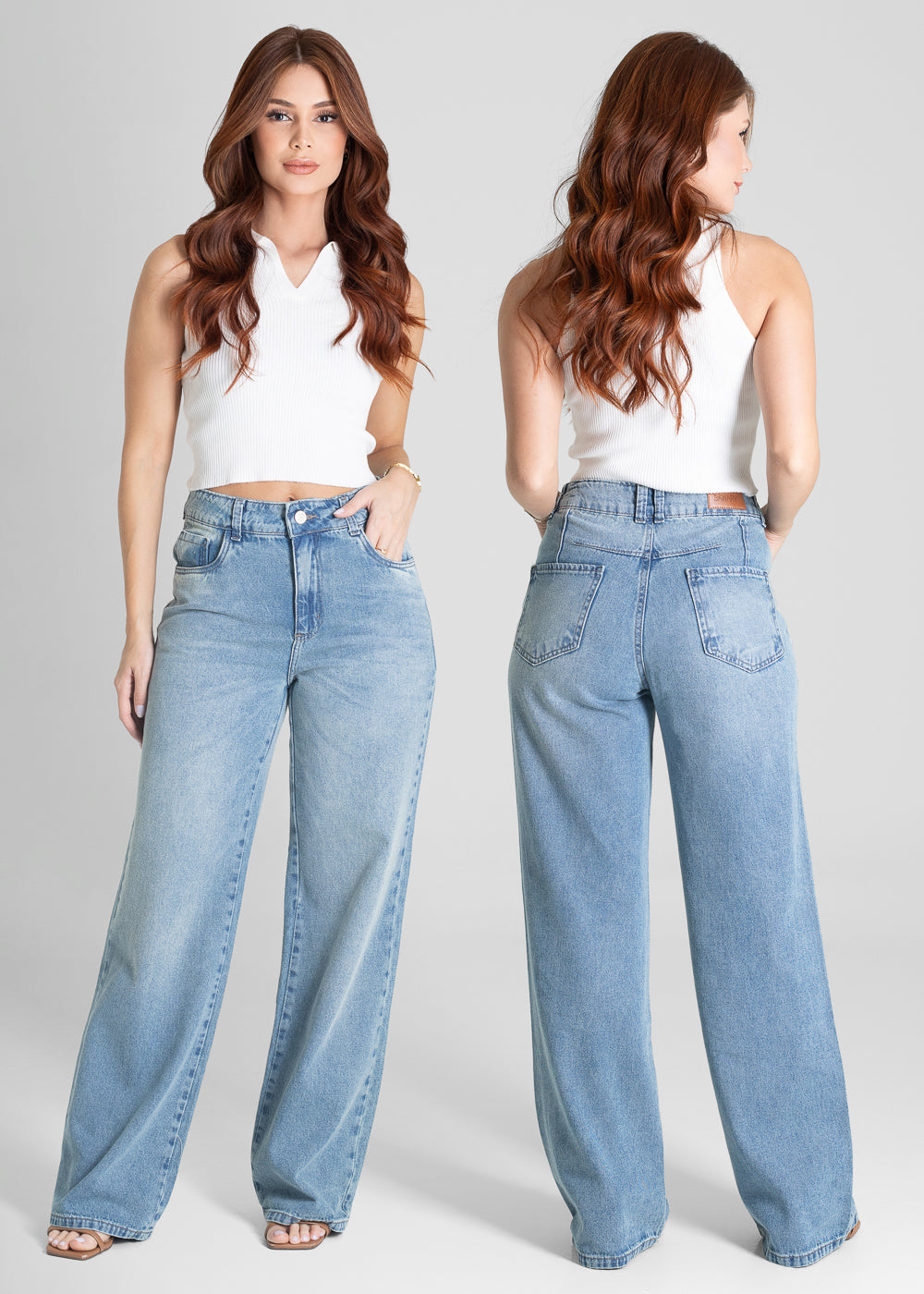 Calça Jeans Sawary Wide Leg - 280888 AZUL