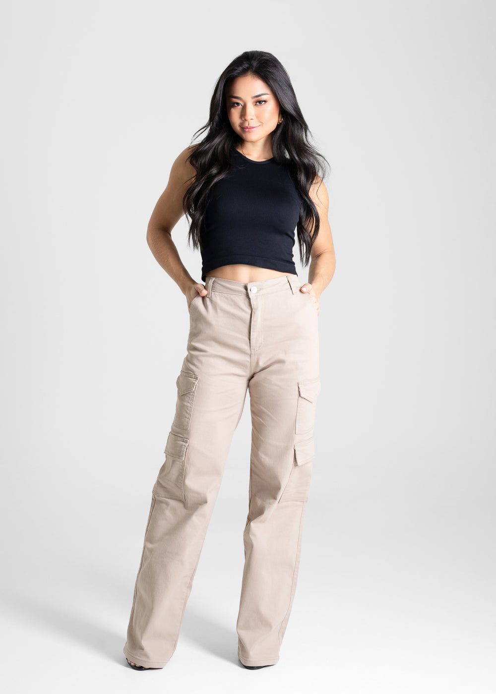 Calça Sarja Sawary Wide Leg - 280893 BEGE