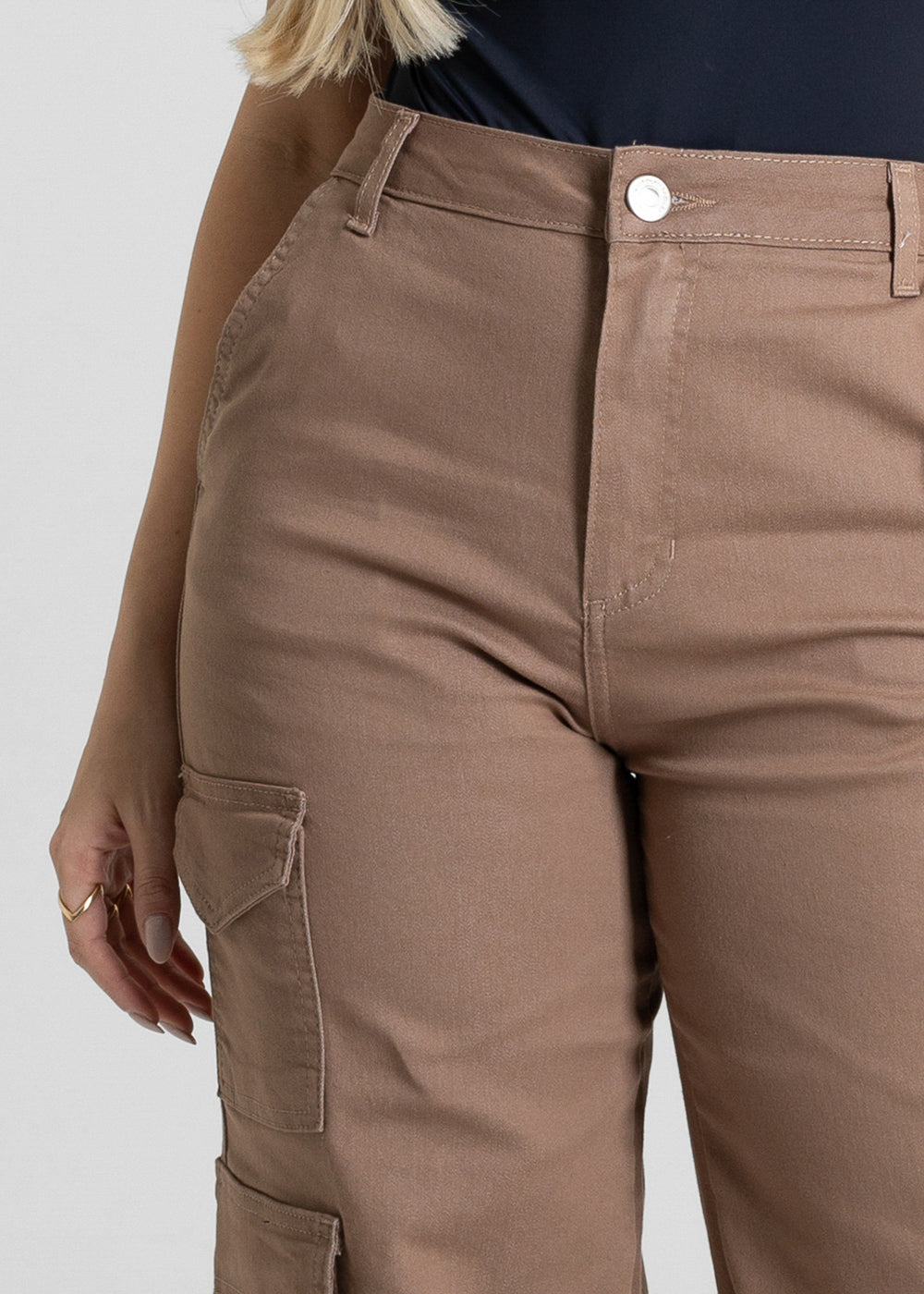 Calça Sarja Sawary Wide Leg - 280895 BEGE