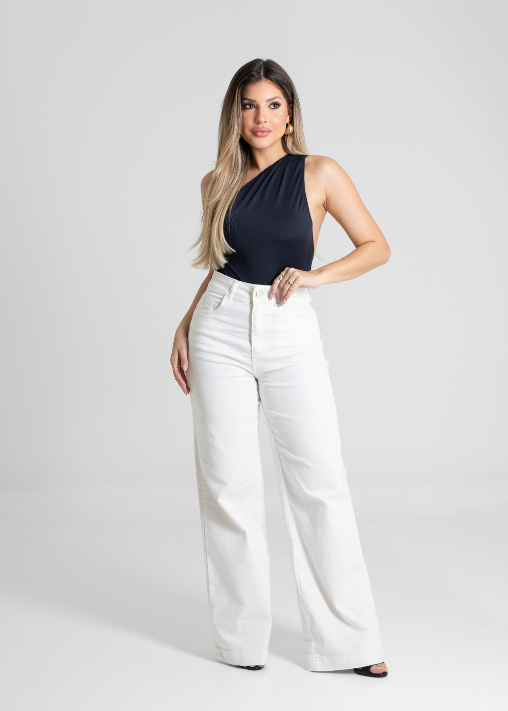 Calça Sarja Sawary Wide Leg - 280901 PT