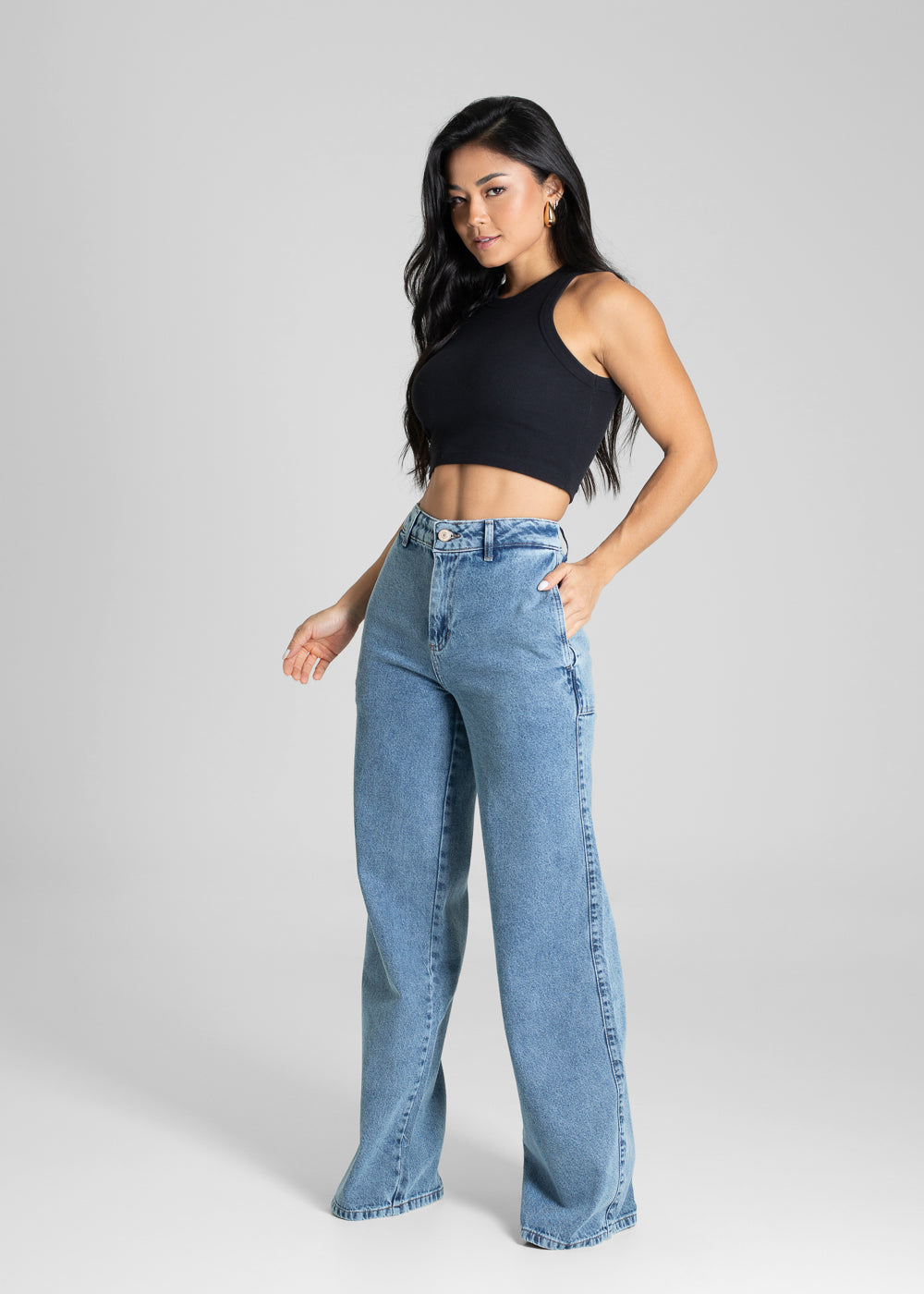 Calça Jeans Sawary Wide Leg - 280910 AZUL