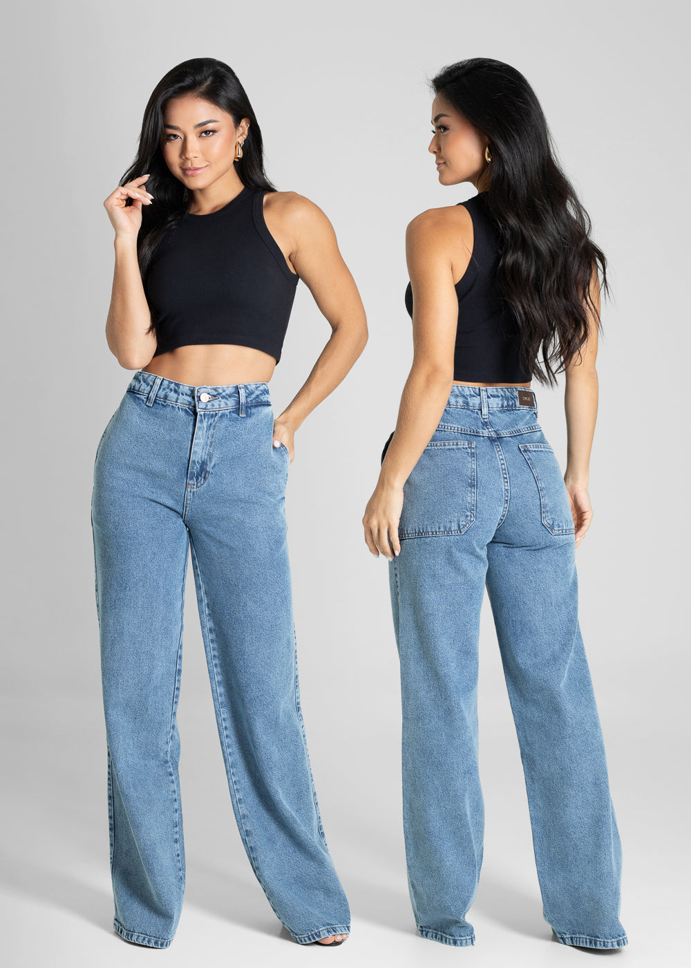 Calça Jeans Sawary Wide Leg - 280910 AZUL