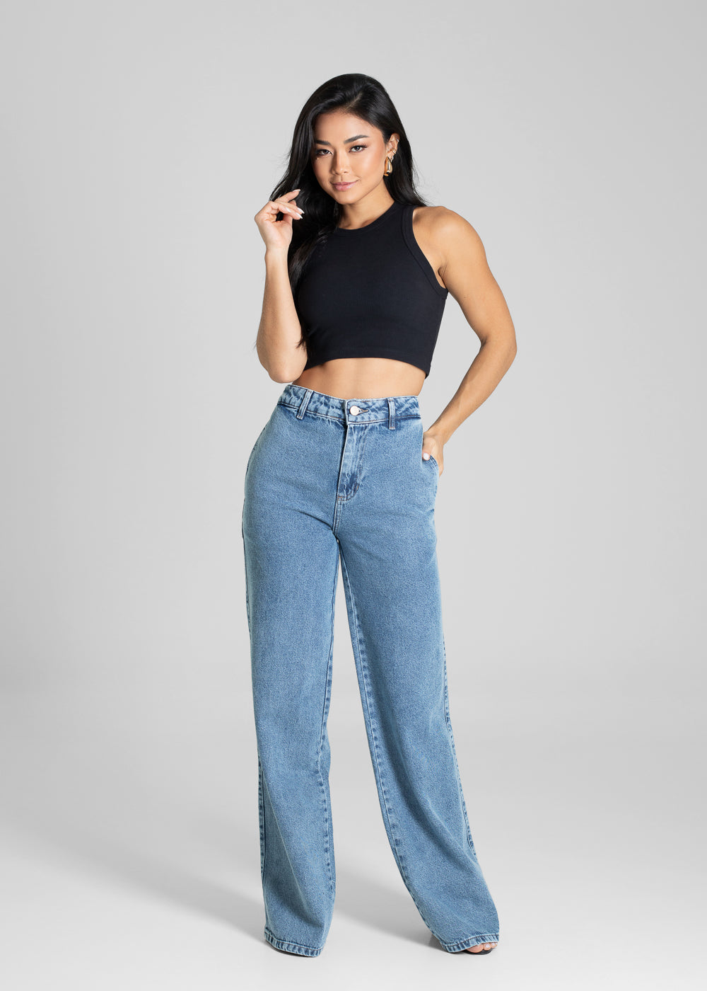 Calça Jeans Sawary Wide Leg - 280910 AZUL