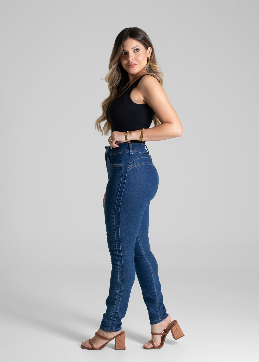 Calça Jeans Sawary Cigarrete - 280916 AZUL