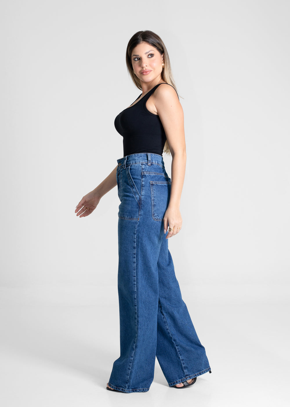 Calça Jeans Sawary Wide Leg - 280923 AZUL