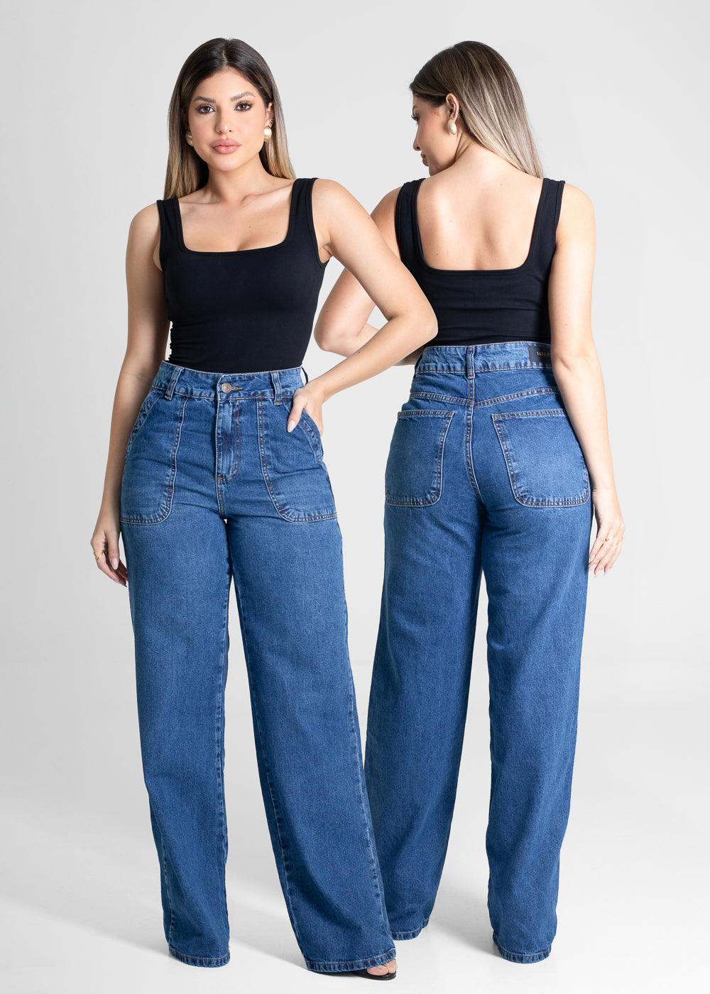 Calça Jeans Sawary Wide Leg - 280923 AZUL
