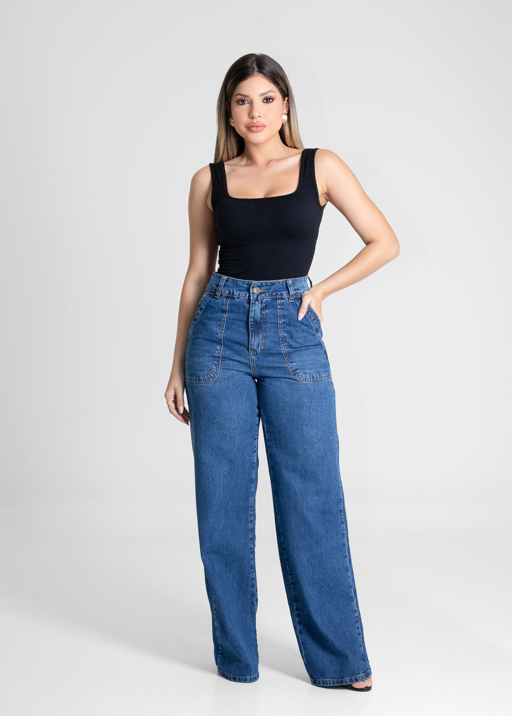 Calça Jeans Sawary Wide Leg - 280923 AZUL