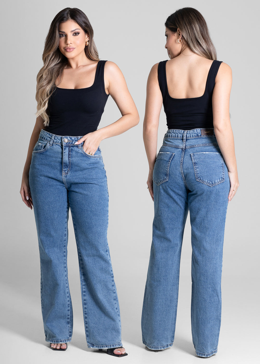 Calça Jeans Sawary Reta Petit - 280927 AZUL