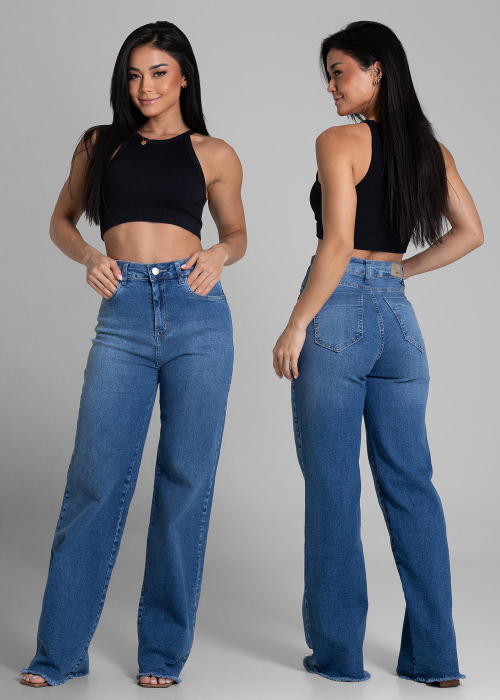 Calça Jeans Sawary Wide Leg - 280929 AZUL