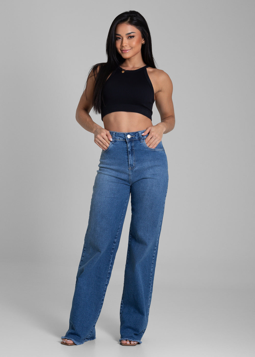 Calça Jeans Sawary Wide Leg - 280929 AZUL