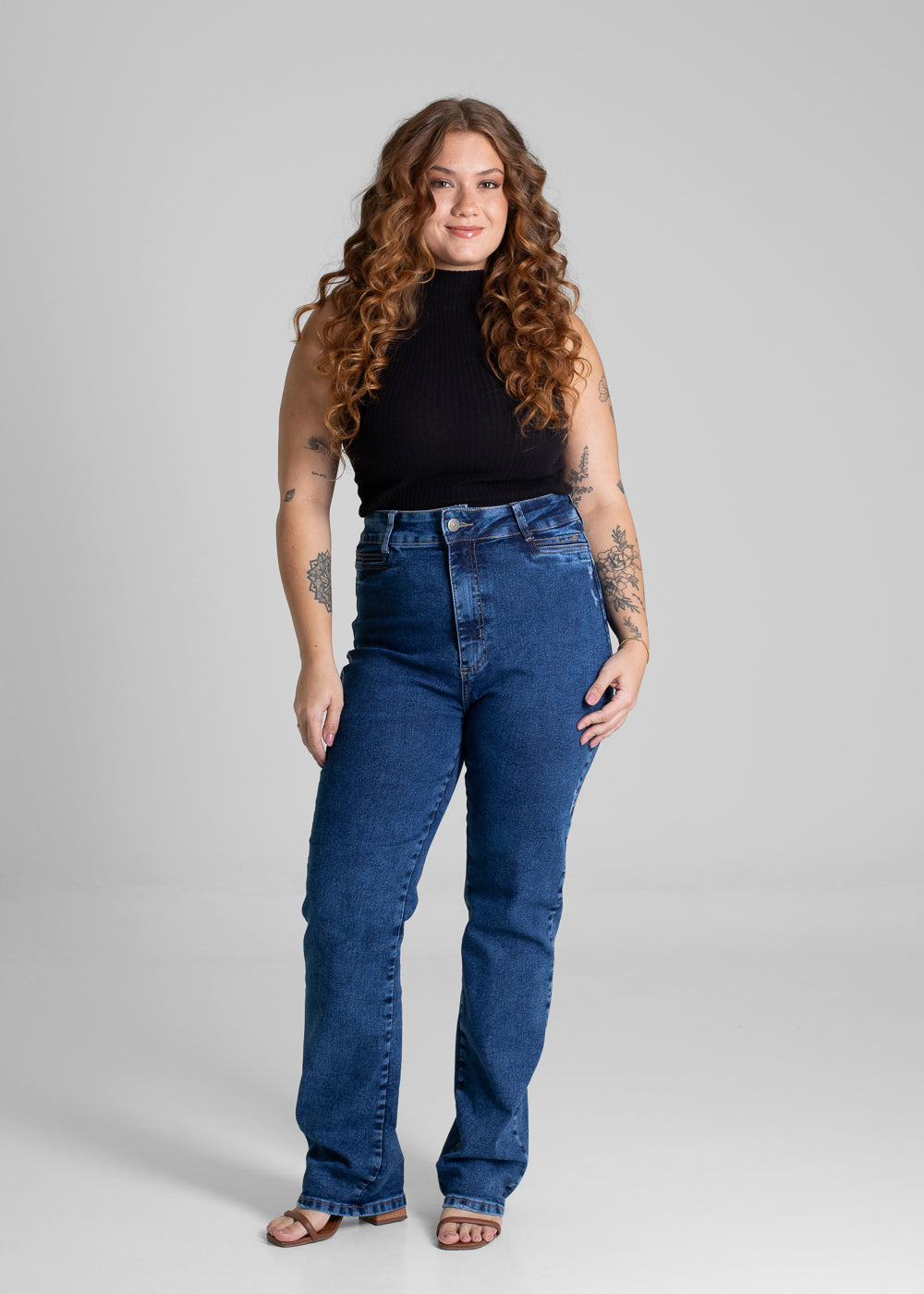 Calça Jeans Sawary Plus Size Reta - 280938 AZUL