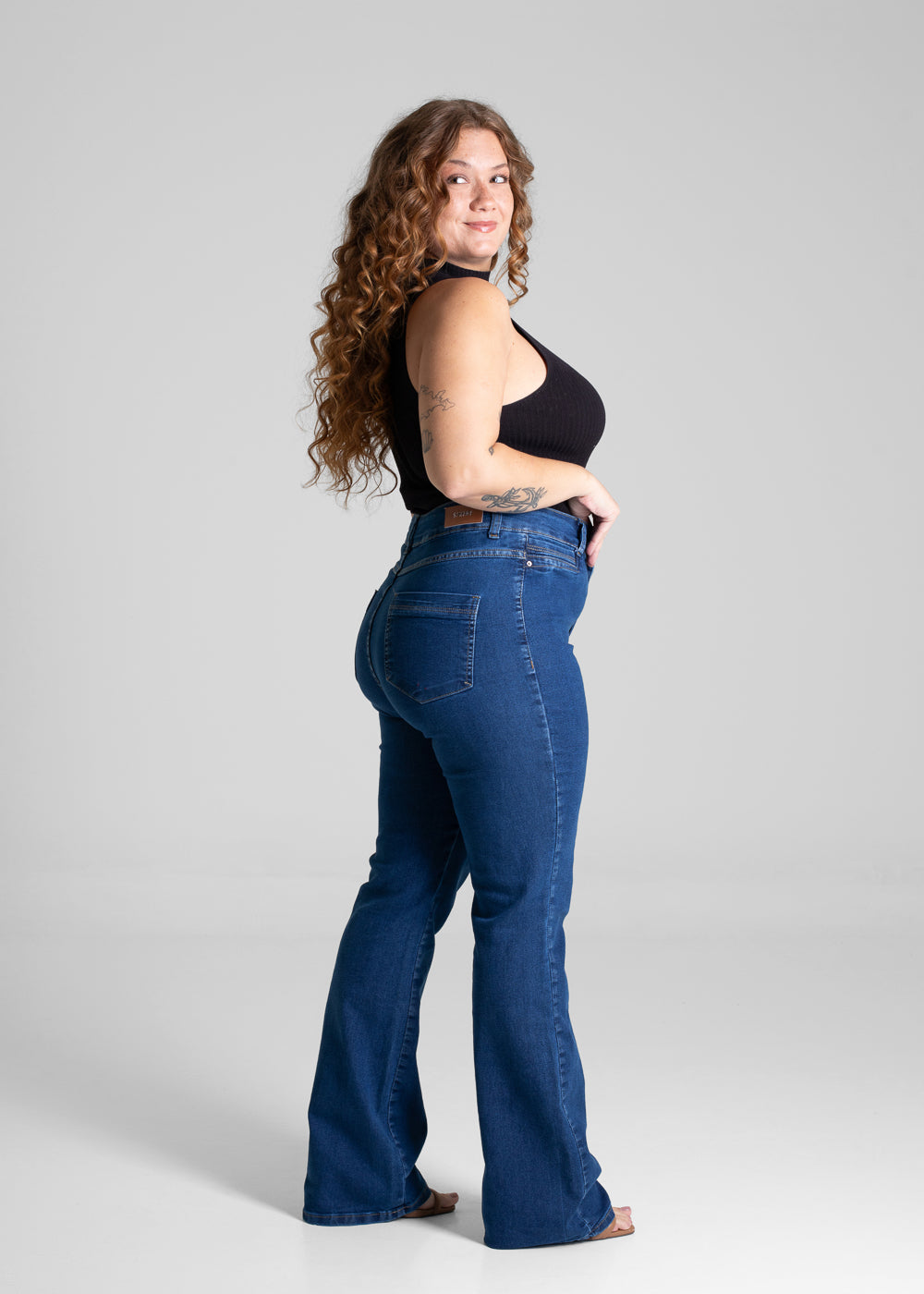 Calça Jeans Sawary Plus Size Bootcut - 280939 AZUL