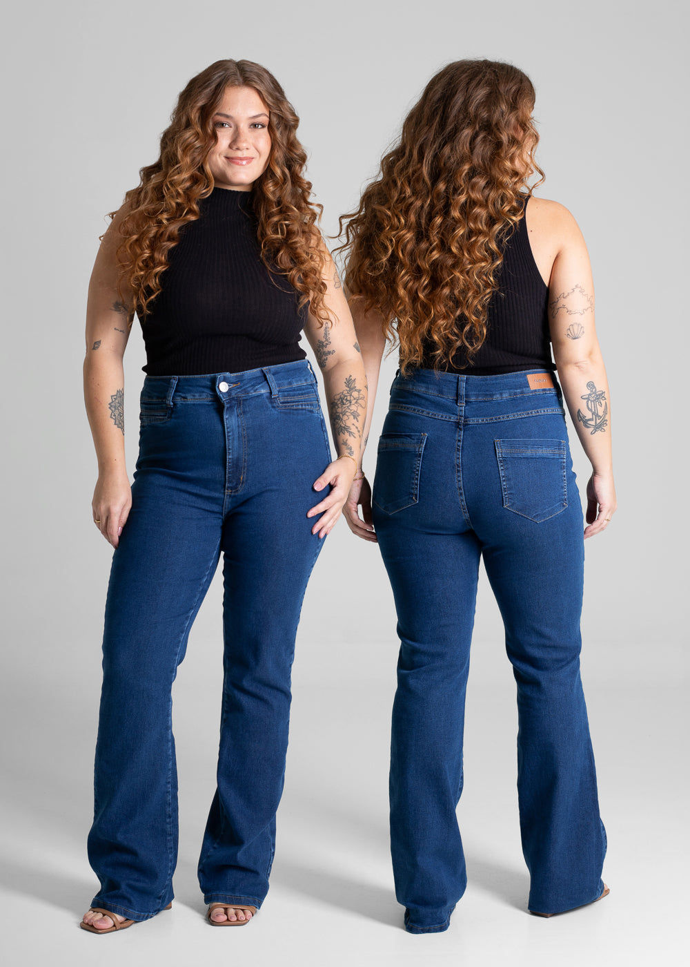 Calça Jeans Sawary Plus Size Bootcut - 280939 AZUL