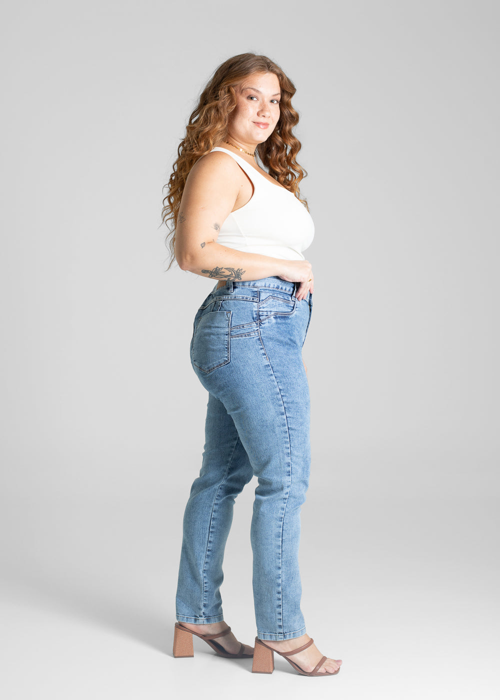 Calça Jeans Sawary Cigarrete Plus Size - 280944 AZUL