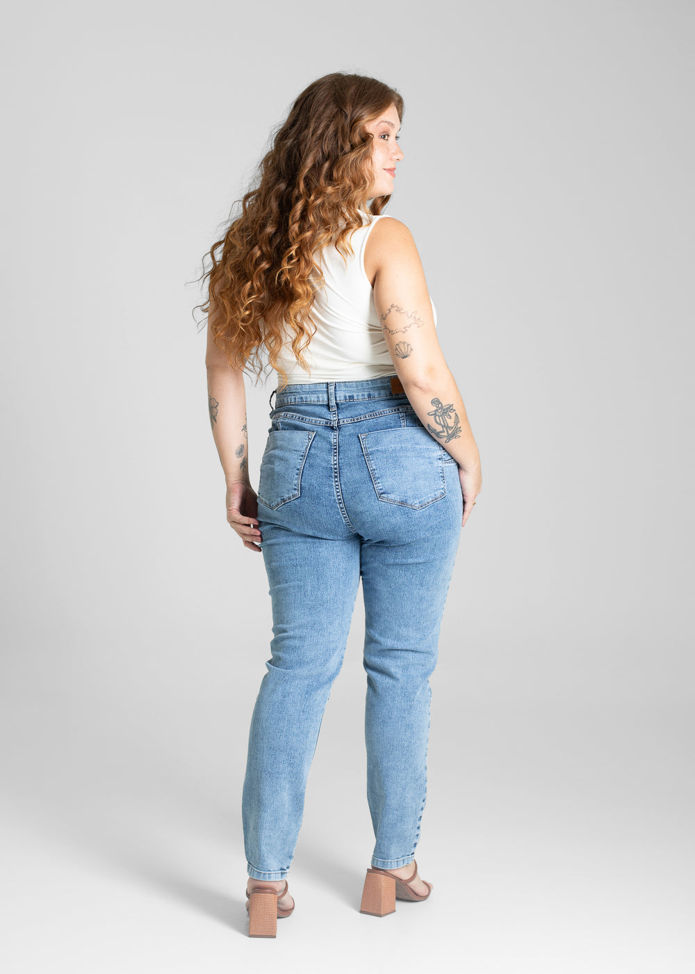 Calça Jeans Sawary Cigarrete Plus Size - 280944 AZUL