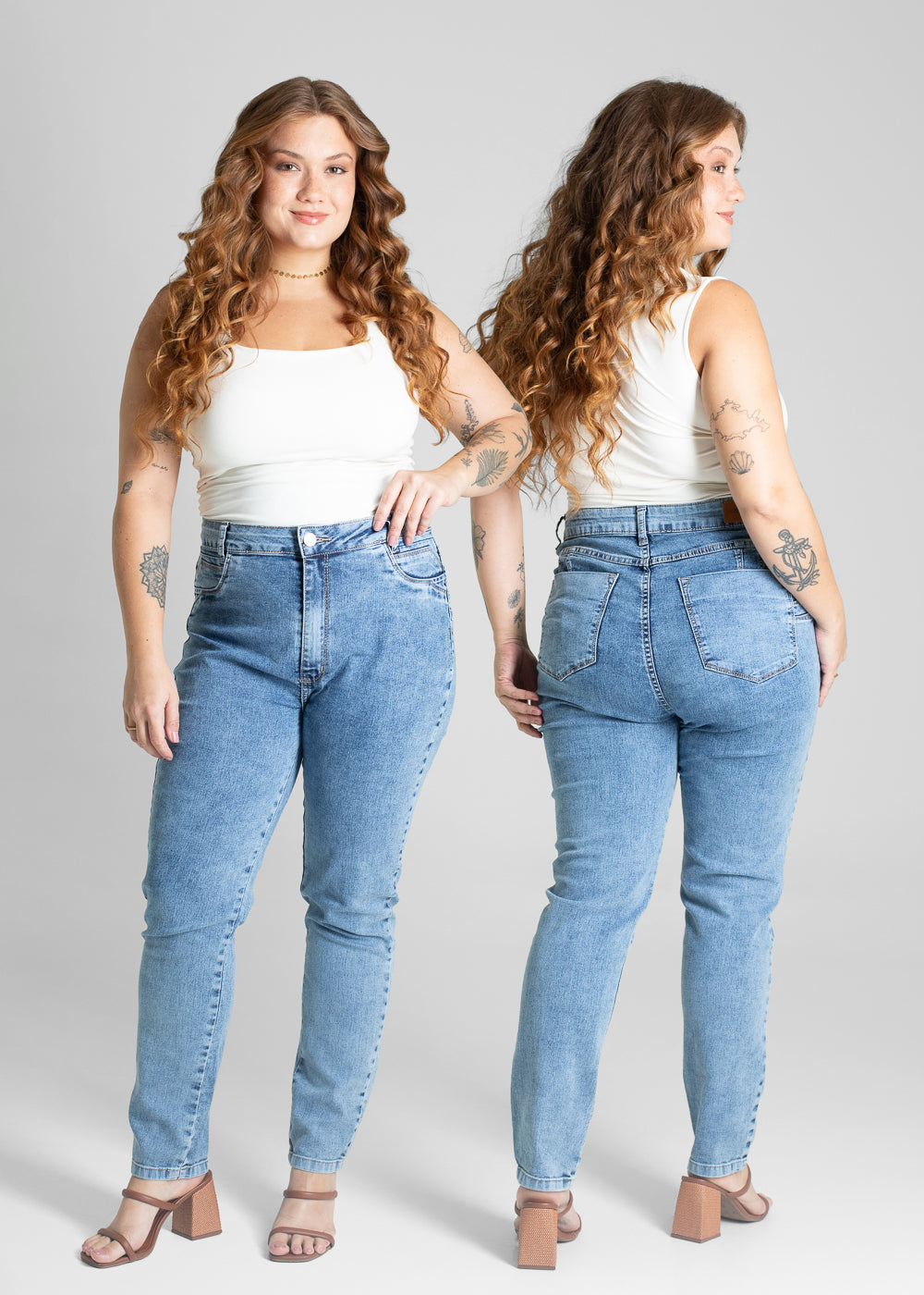 Calça Jeans Sawary Cigarrete Plus Size - 280944 AZUL