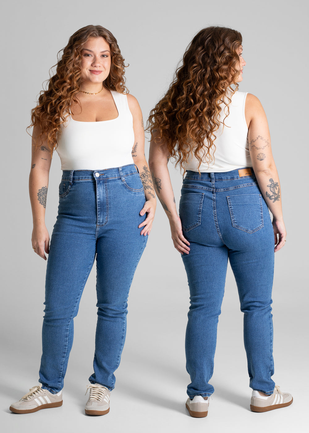 Calça Jeans Sawary Plus Size - 280945 AZUL